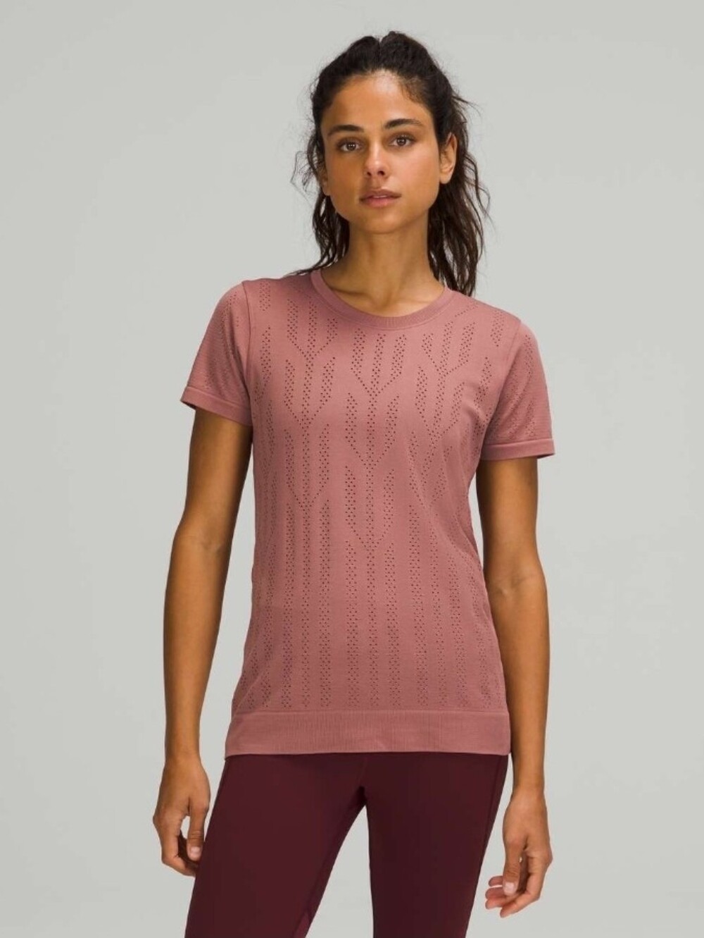 Lululemon Swiftly Breathe Short Sleeve Spiced Chai No Size Tag Medium/6 ?